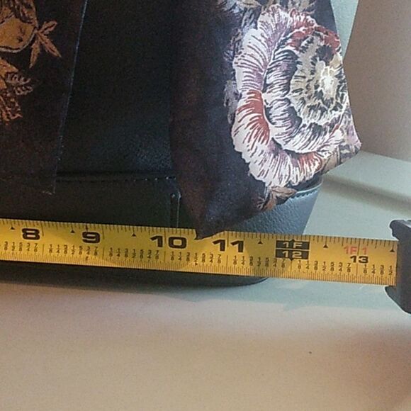 🎁 MAX STUDIO VEGAN FAUX LEATHER NAVY BLUE LARGE TOTE - Picture 7 of 10